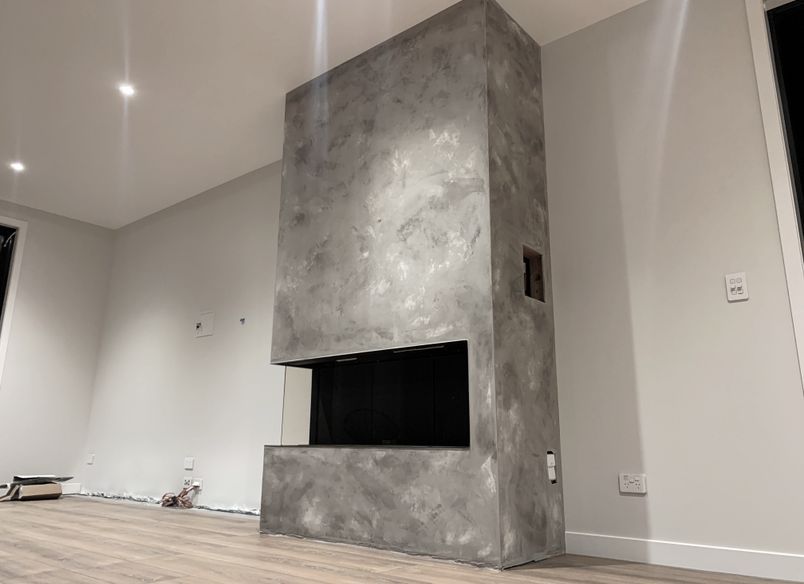 Fireplace - Custom Cloudy Finish