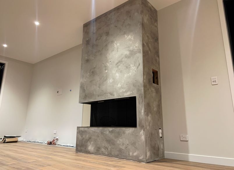 Fireplace - Custom Cloudy Finish