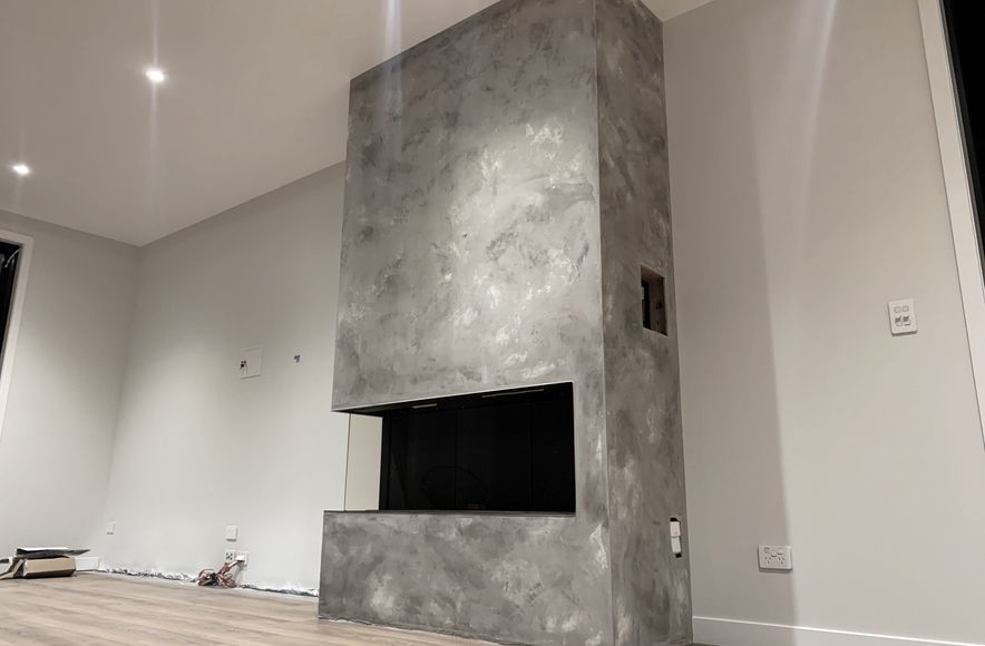 Fireplace - Custom Cloudy Finish