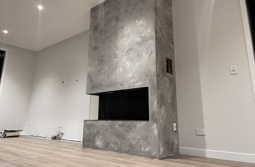 Fireplace - Custom Cloudy Finish