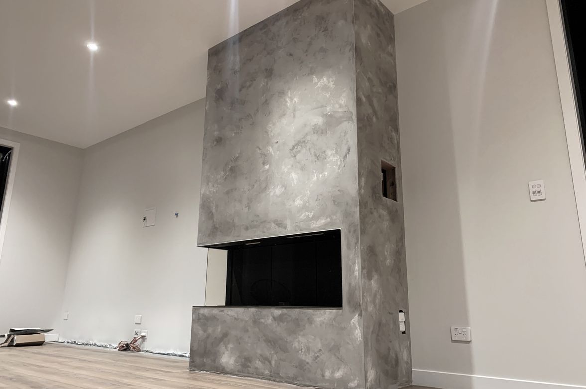 Fireplace - Custom Cloudy Finish