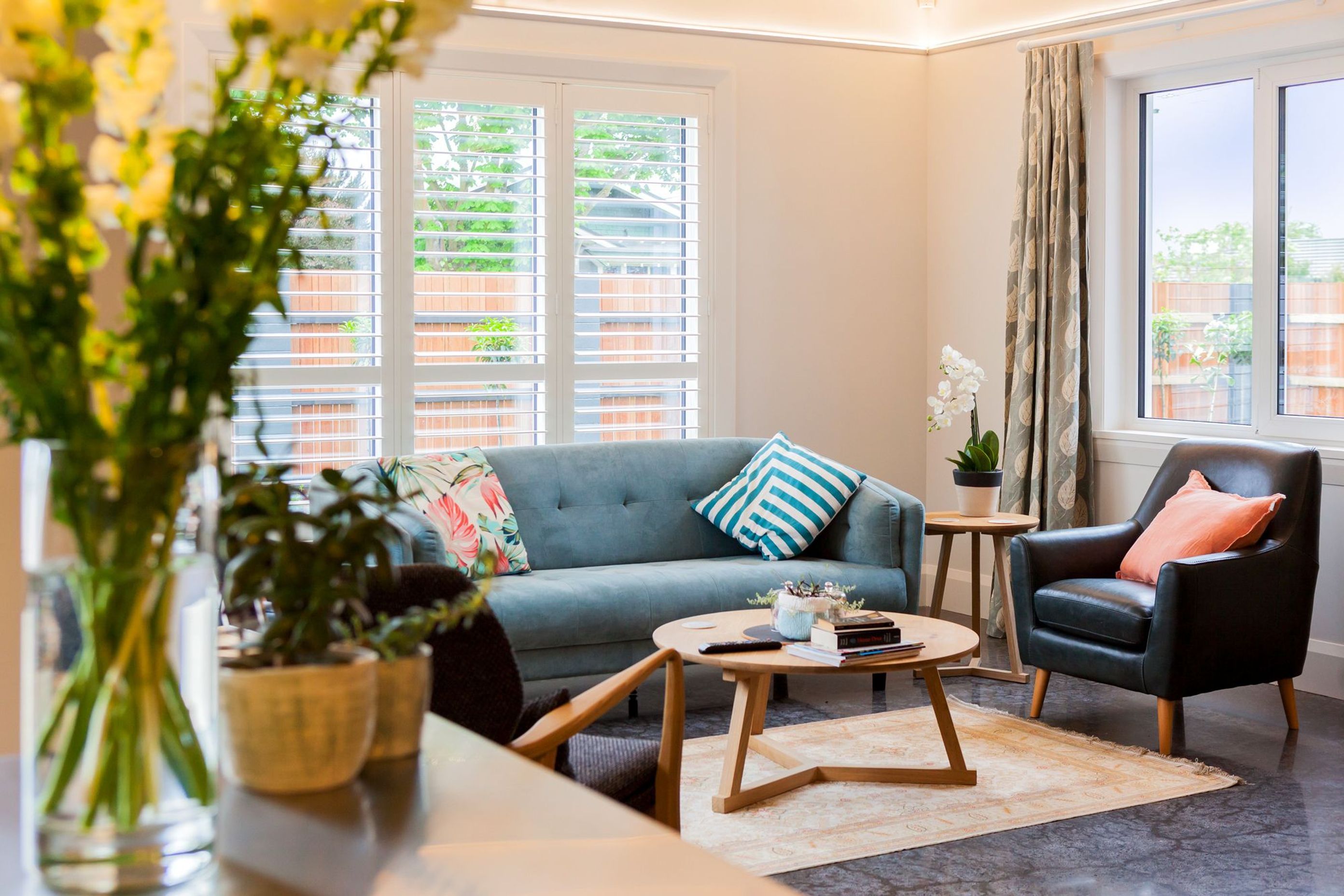 The casual living area.