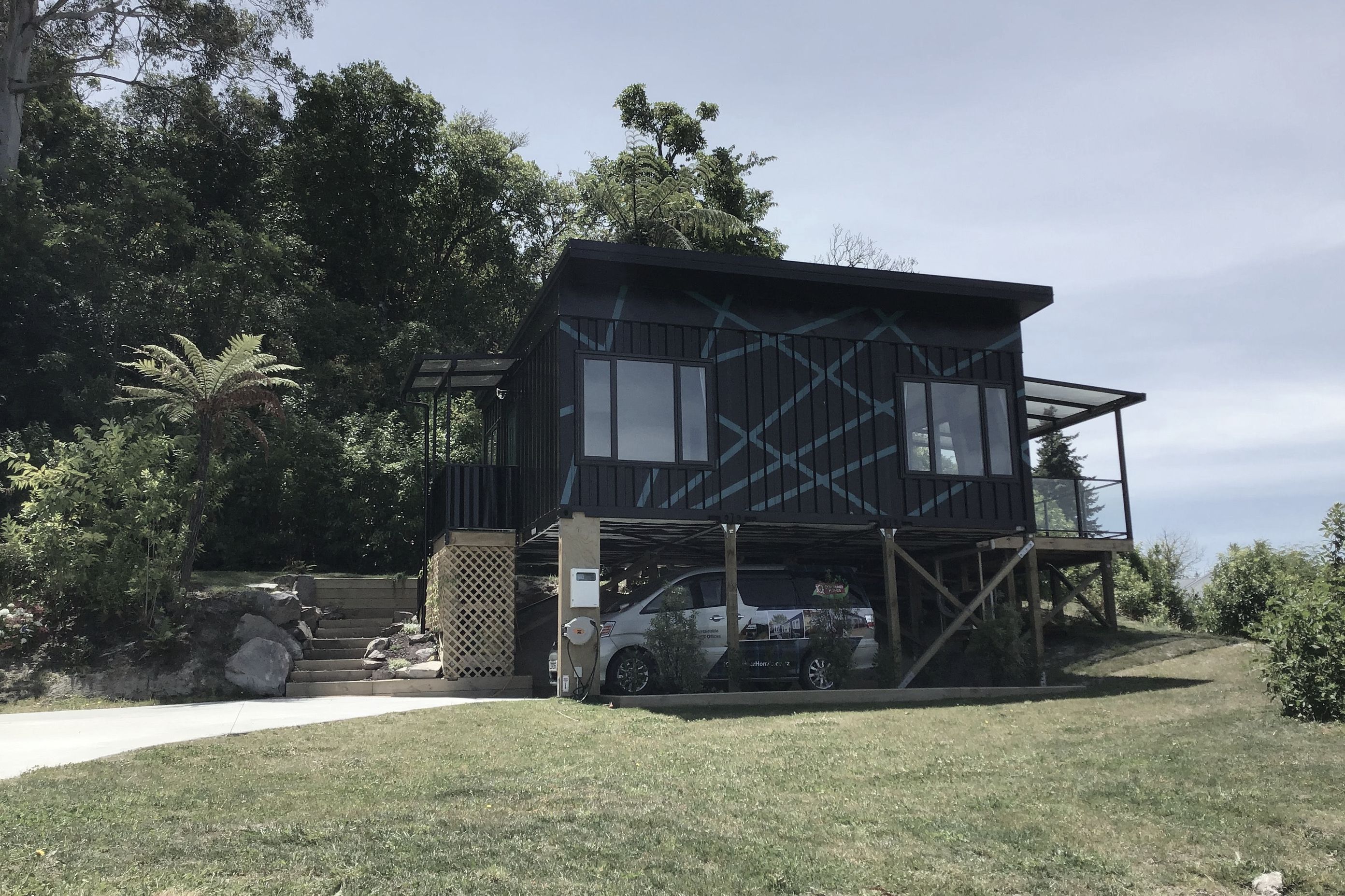 Exterior with carport underneath