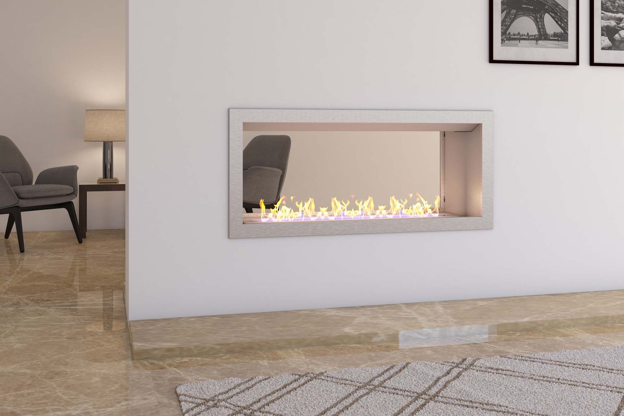 Icon Fires Double Sided Slimline 2000 Biofuel