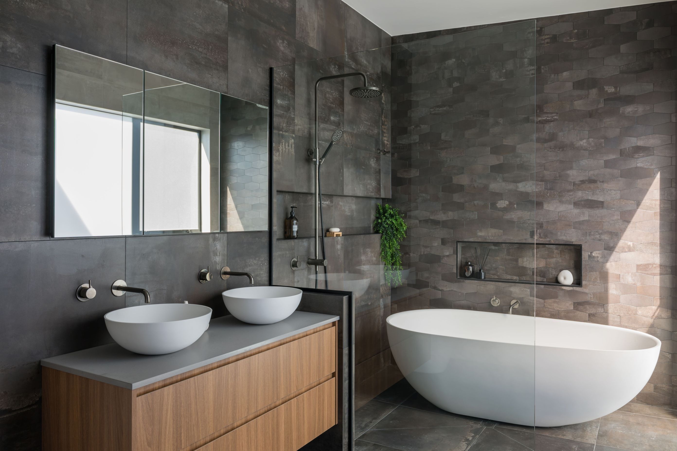 Ensuite Bathroom - walk in wet room with bath and shower