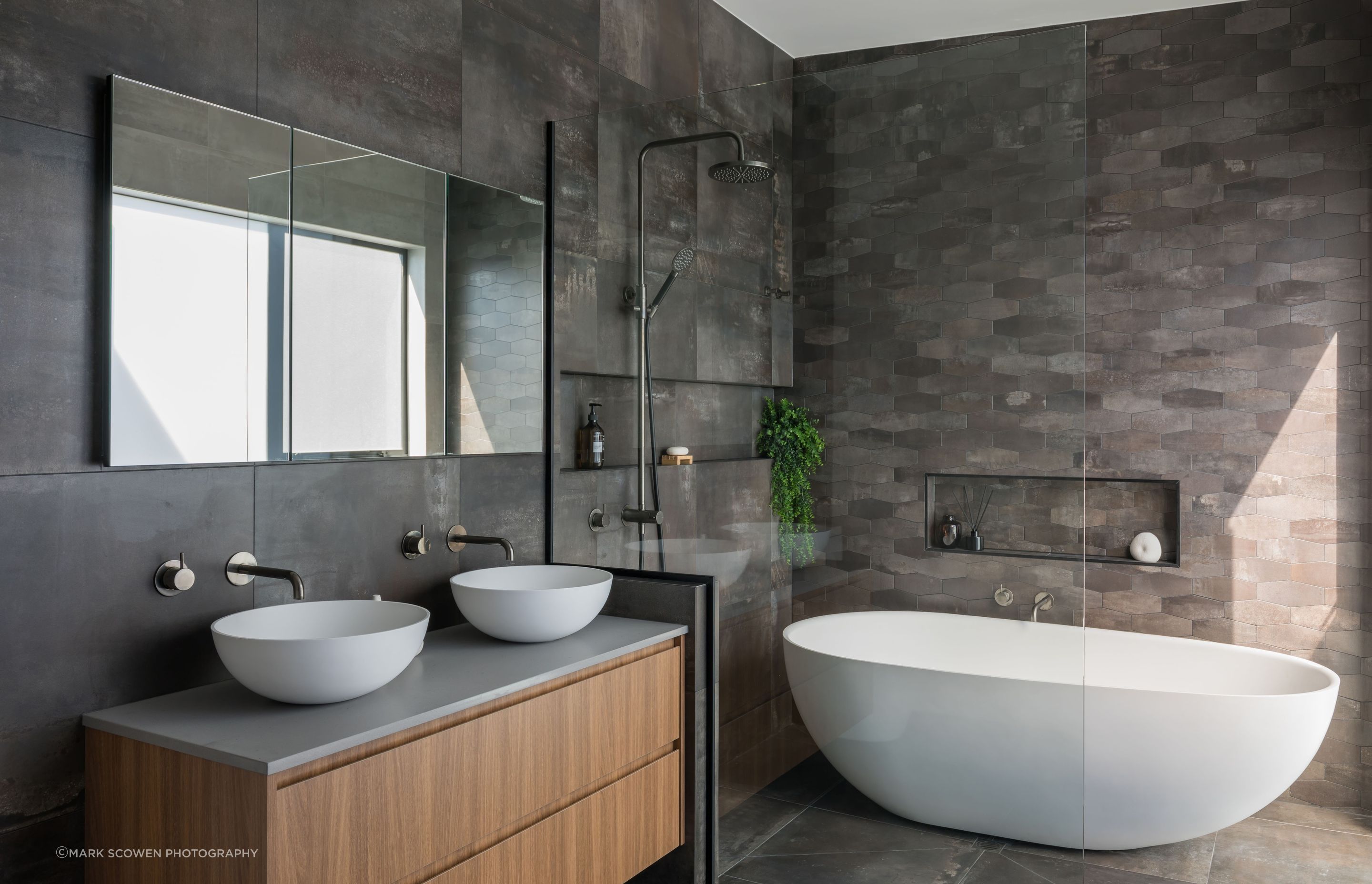 Ensuite Bathroom - walk in wet room with bath and shower