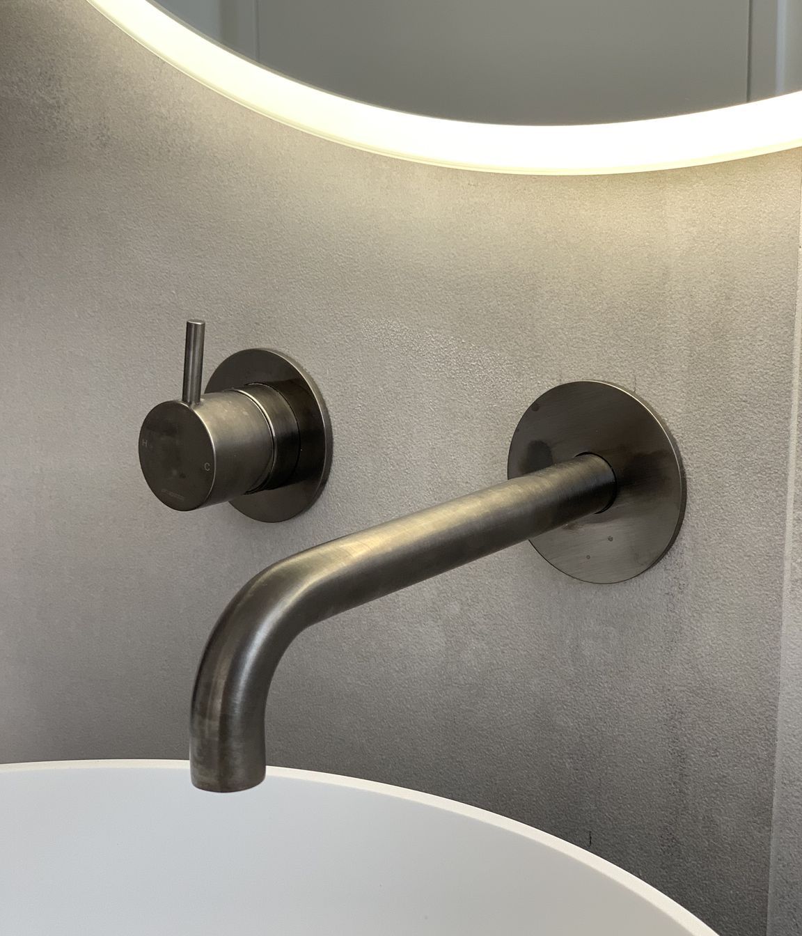 Detailed shot of the Iron Ore Buddy Tapware