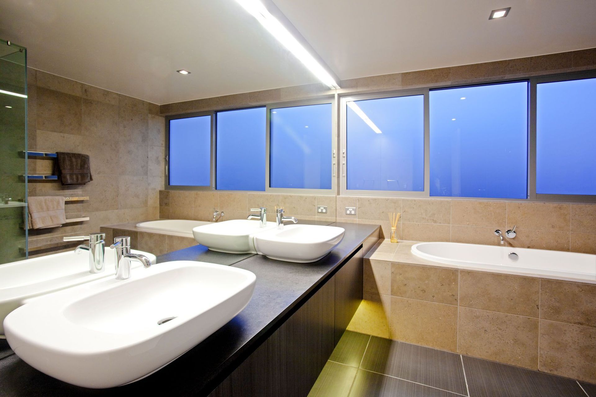 Bathrooms in stone...always elegant...always stand the test of time.