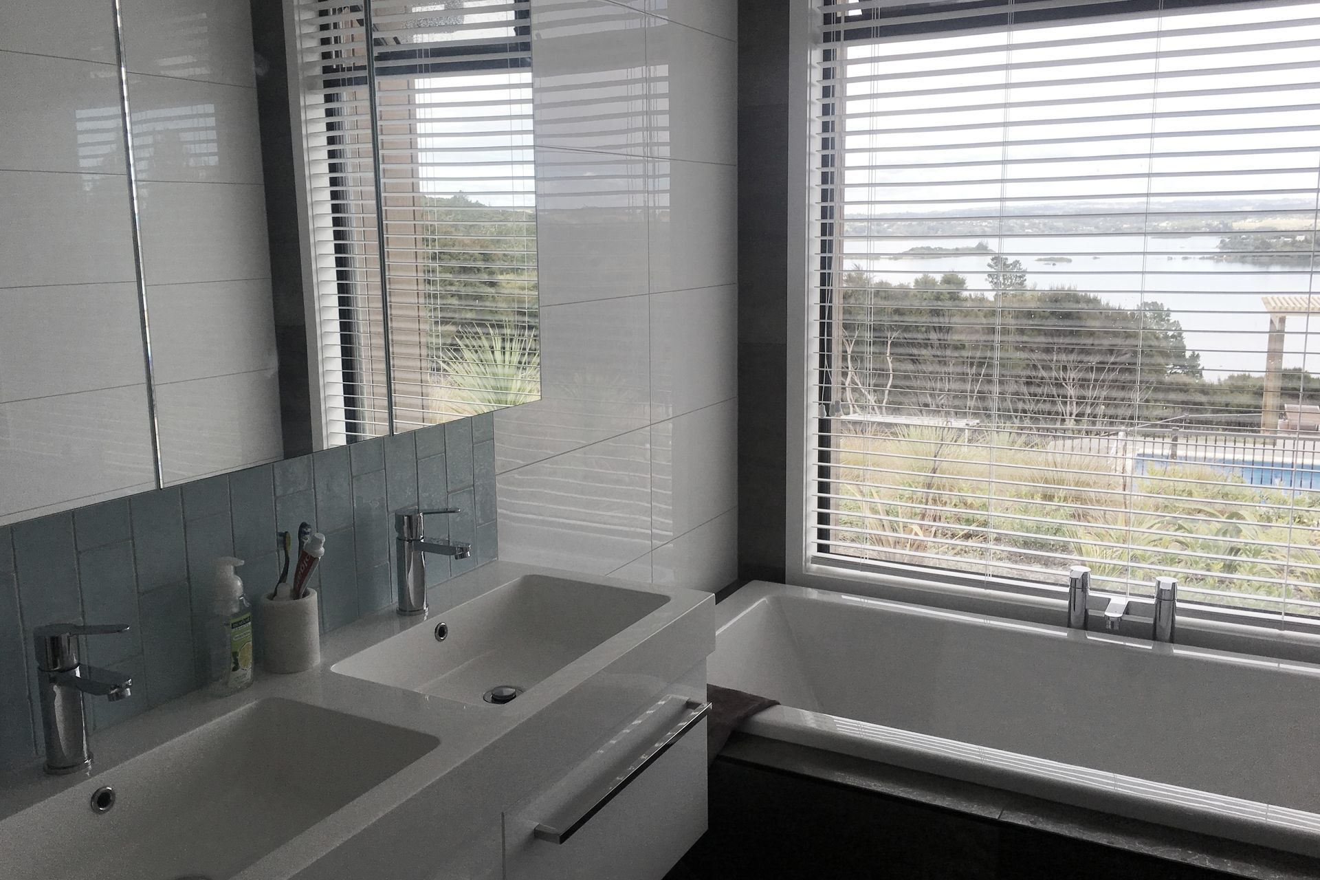 Splash 1200 Wall-Hung Vanity with Crystal Basin Taps, 1200 Mirror Unit, Drop Me Bath with Crystal Bath Filler