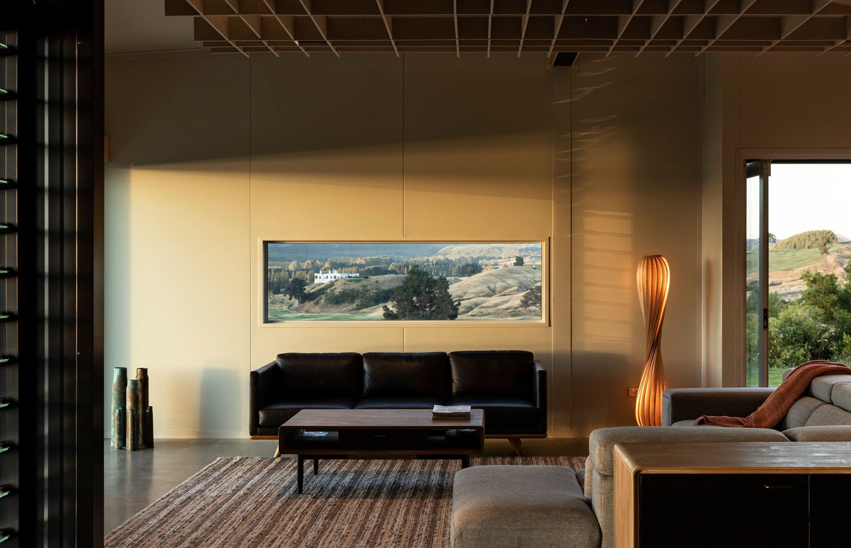 No artworks needed! The lounge features a picture window framing a 'chocolate box' view over the golf course and Kinloch Lodge. Photograph: Simon Devitt.