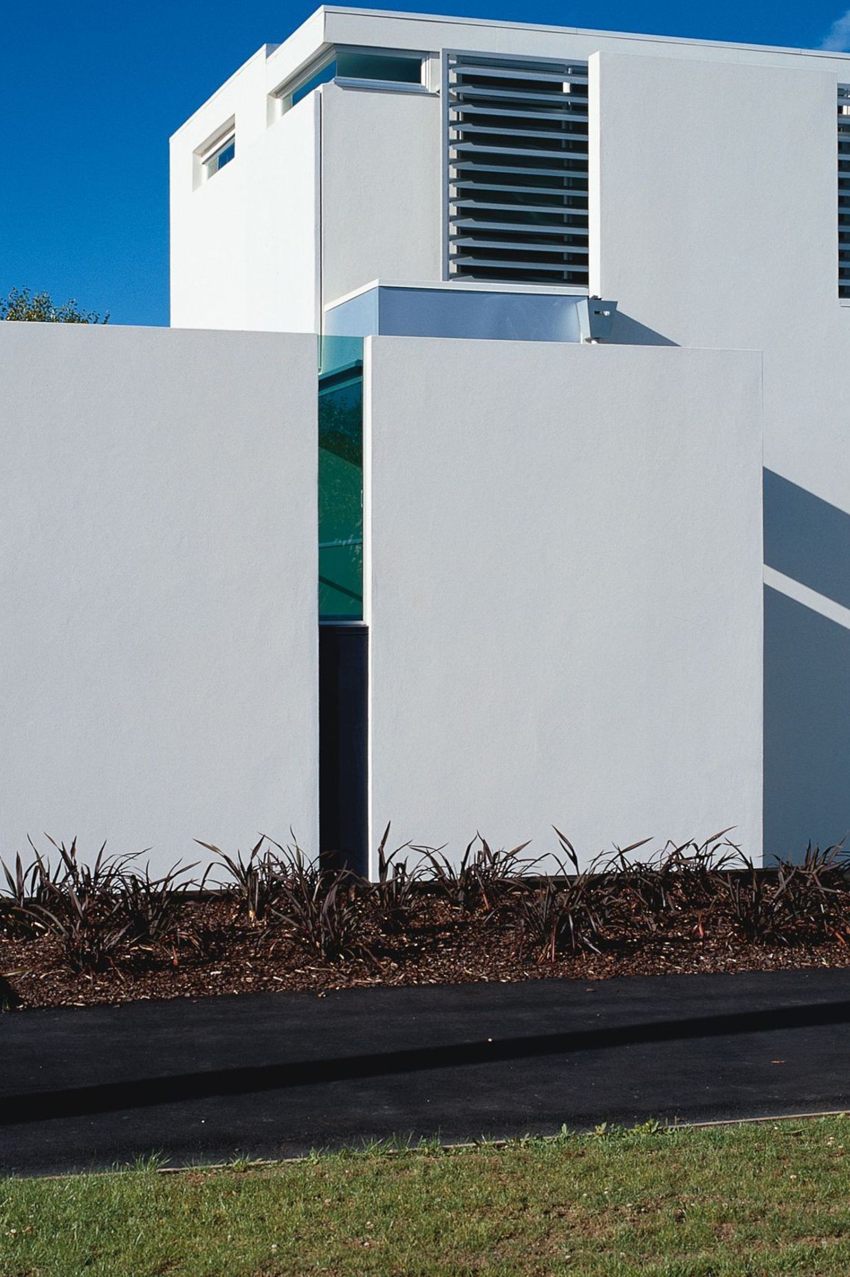 Cubist forms used to provide privacy to the streetscape