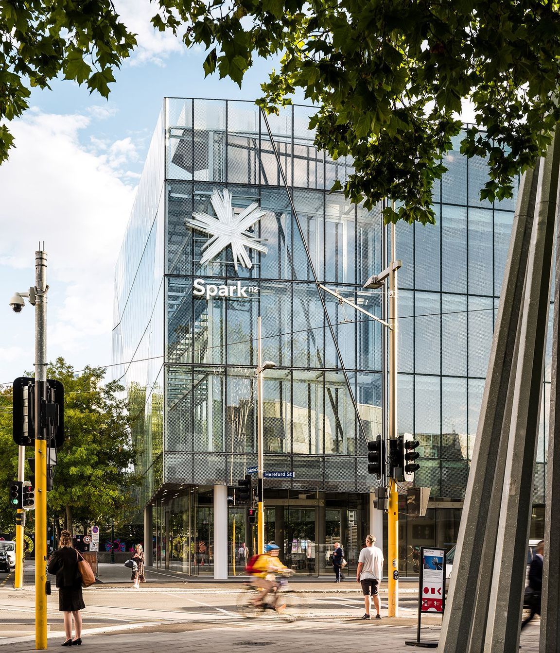 The building includes 10,000m² of commercial offices, retail and hospitality spaces, including headquarters for 500 of Spark NZ's Christchurch-based staff.