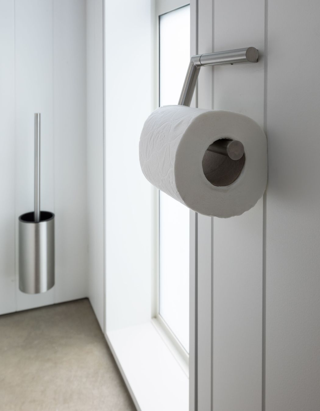 WC - Hewi System 162 Toilet Roll Holder 162.21.10040XA & Toilet Brush Unit 162.20.100XA