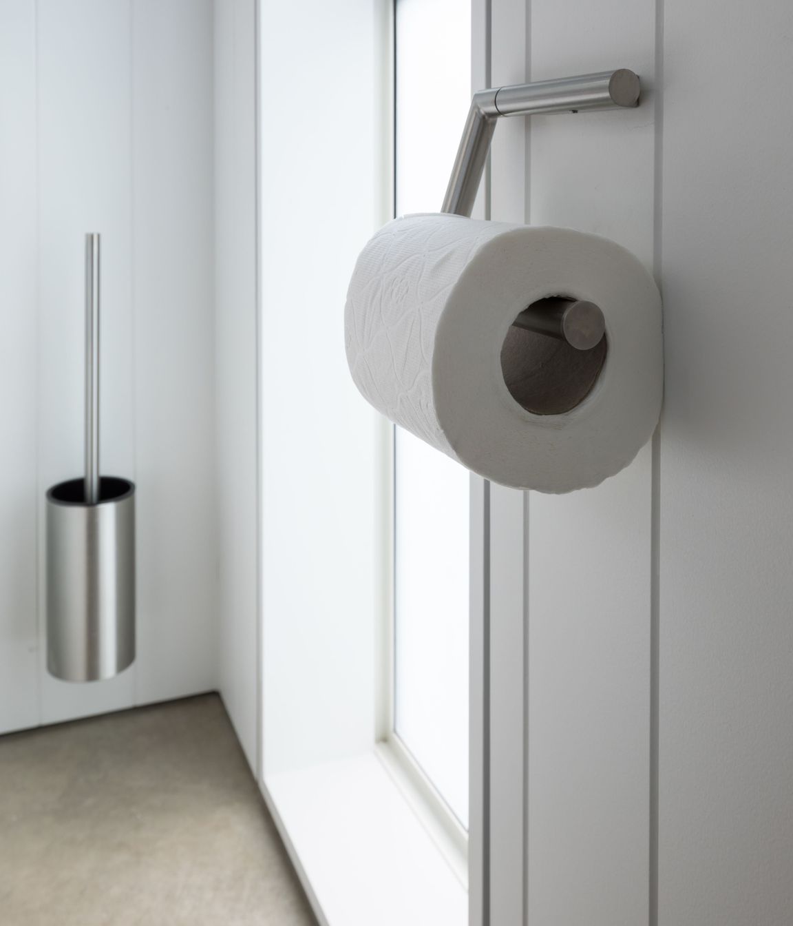 WC - Hewi System 162 Toilet Roll Holder 162.21.10040XA &amp; Toilet Brush Unit 162.20.100XA