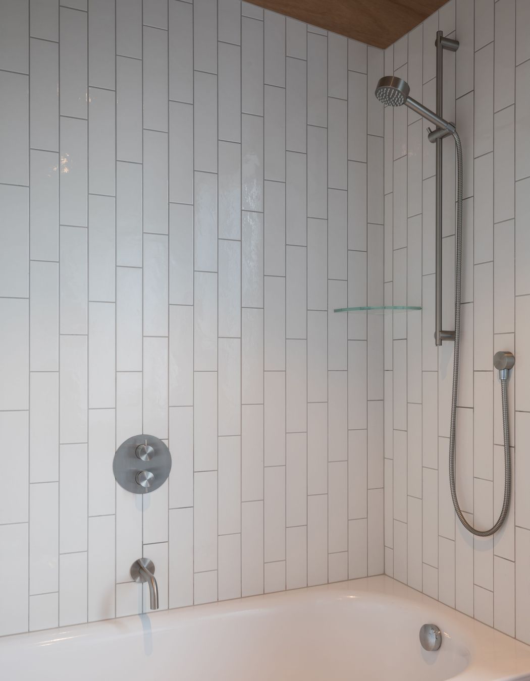 Main Bathroom - Source Series 1245 Mixer & Diverter w/ Custom Spout 110mm, 21 Shower Slide & Head w/ 207 Outlet