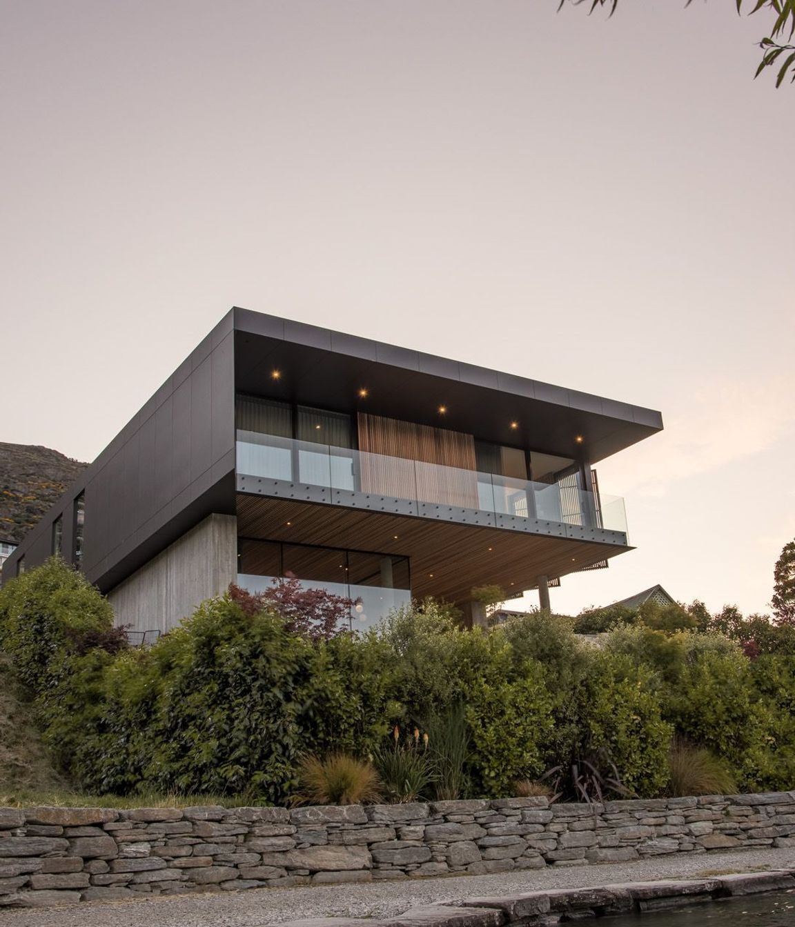 The home sits right beside the lake.