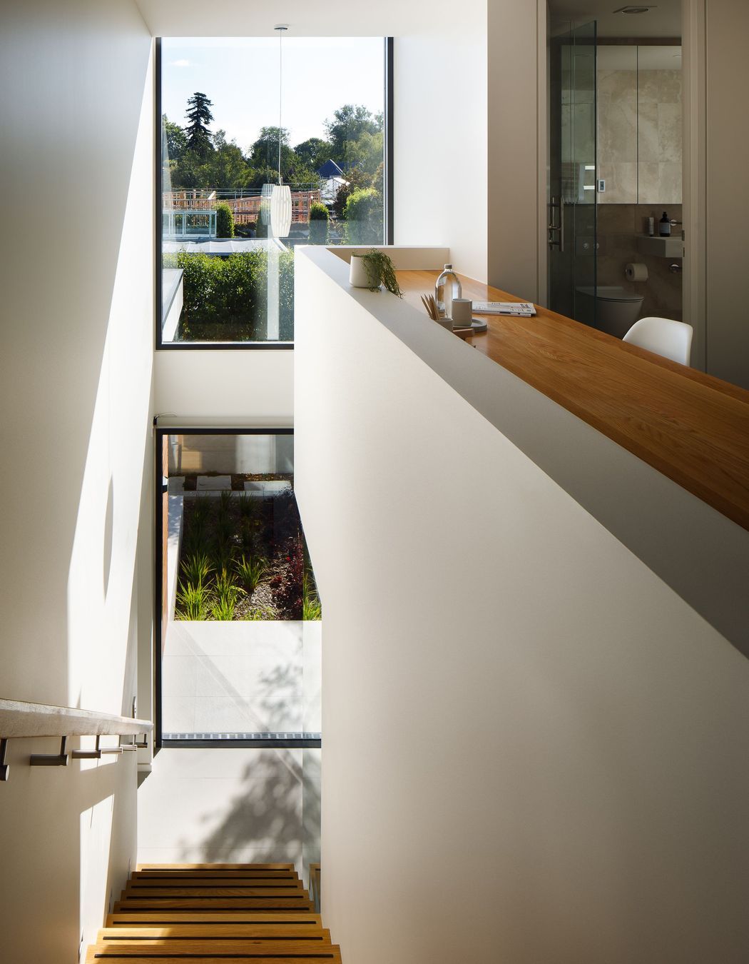 Oak is a central feature in the interiors of each of the houses at Lintrathen Gardens. 