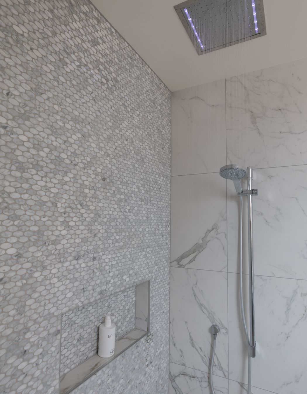 Ensuite Bathroom - LED rain shower head