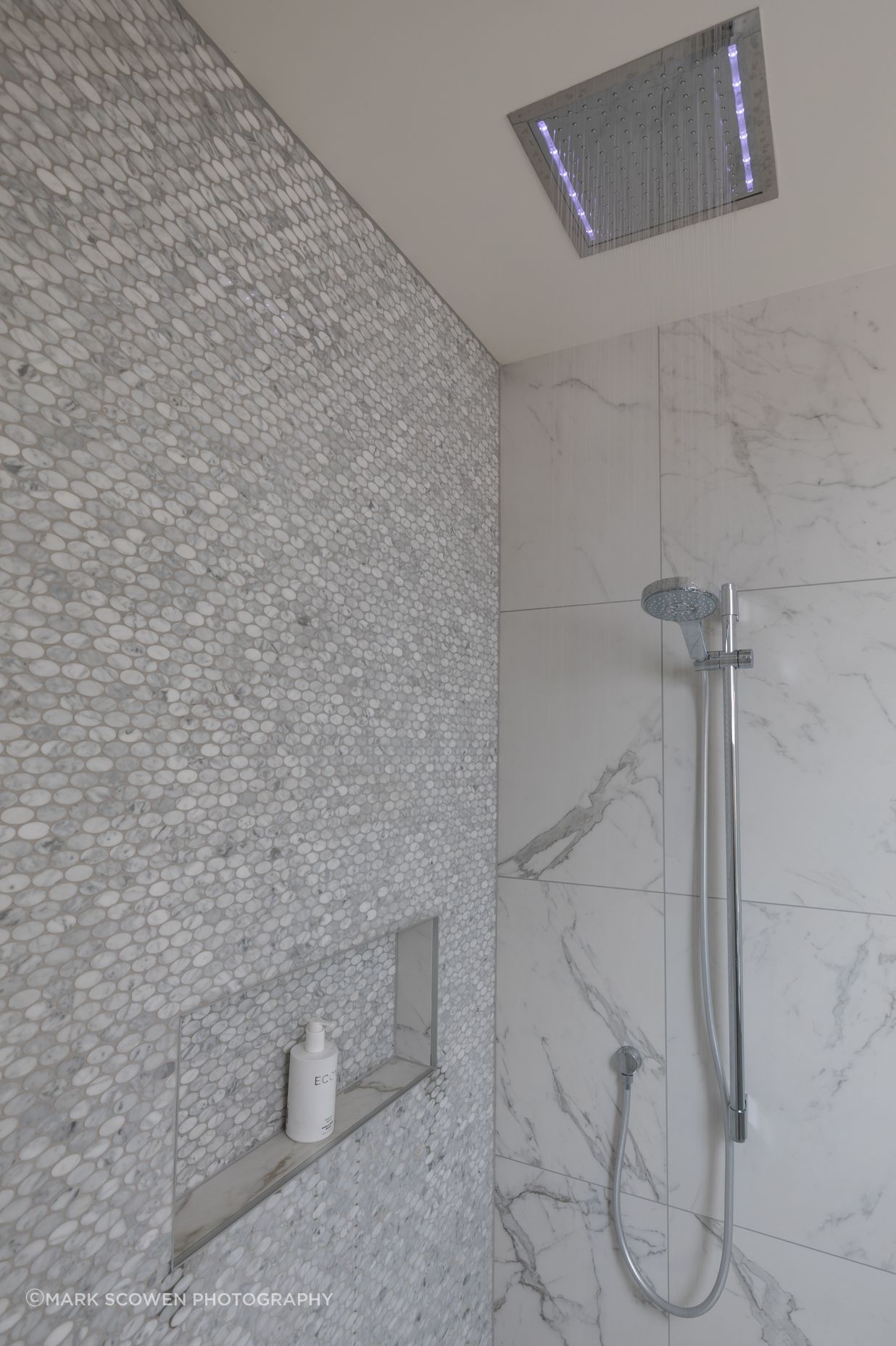 Ensuite Bathroom - LED rain shower head