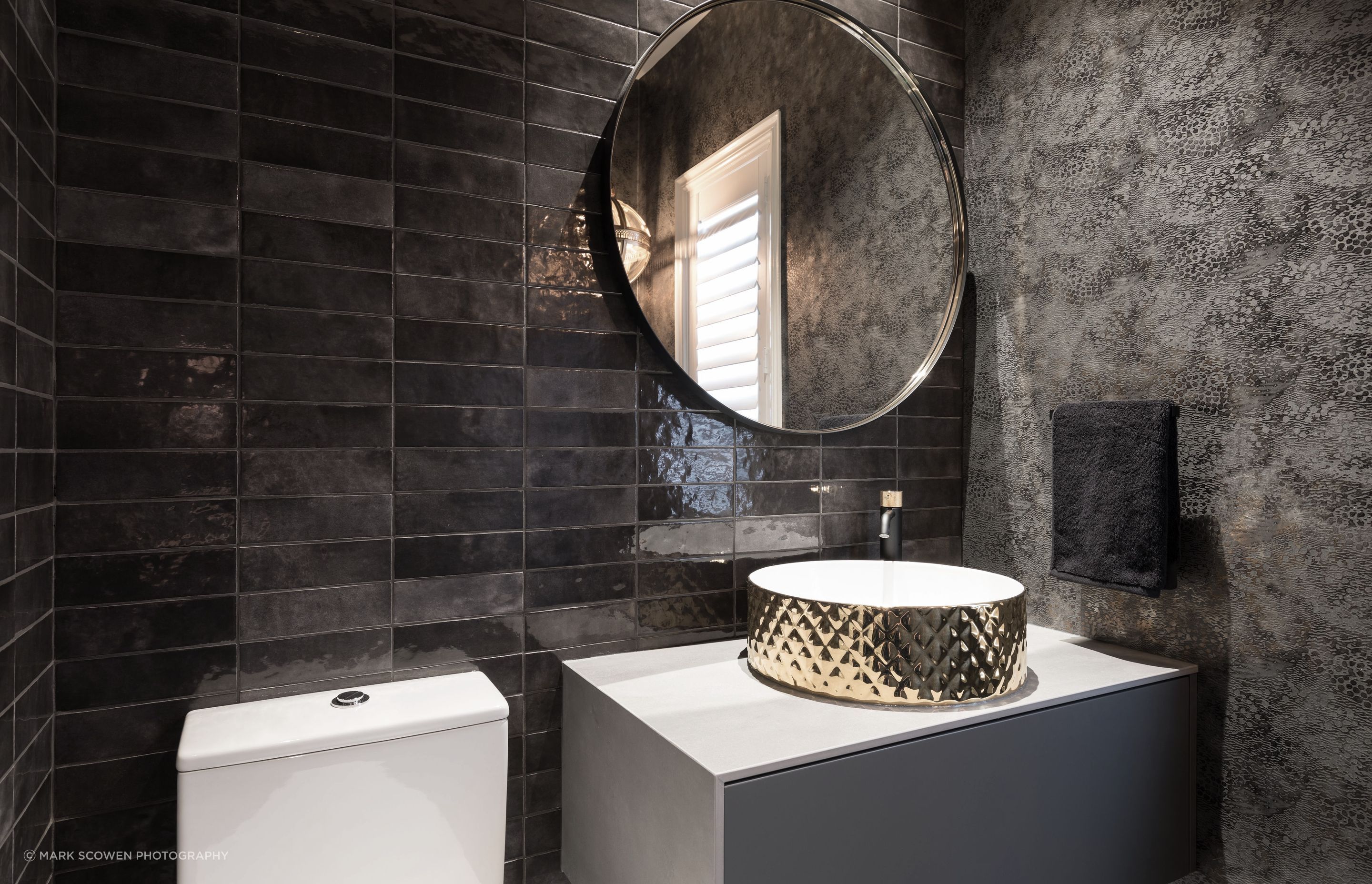 Powder Room - Black and Gold