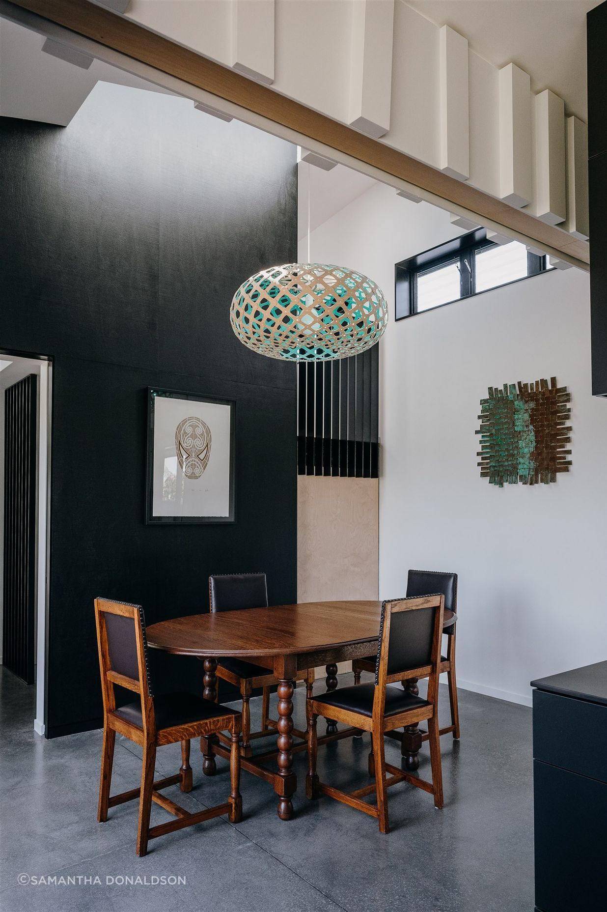 Here, a range of materials converge to create an interesting space of differing textures.