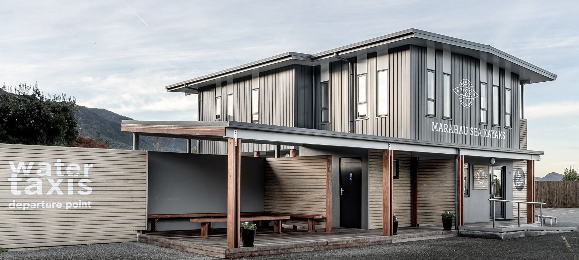 Marahau Sea Kayaks Office banner