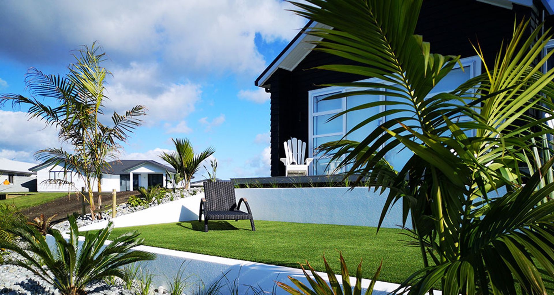 Modern tropical Landscape banner