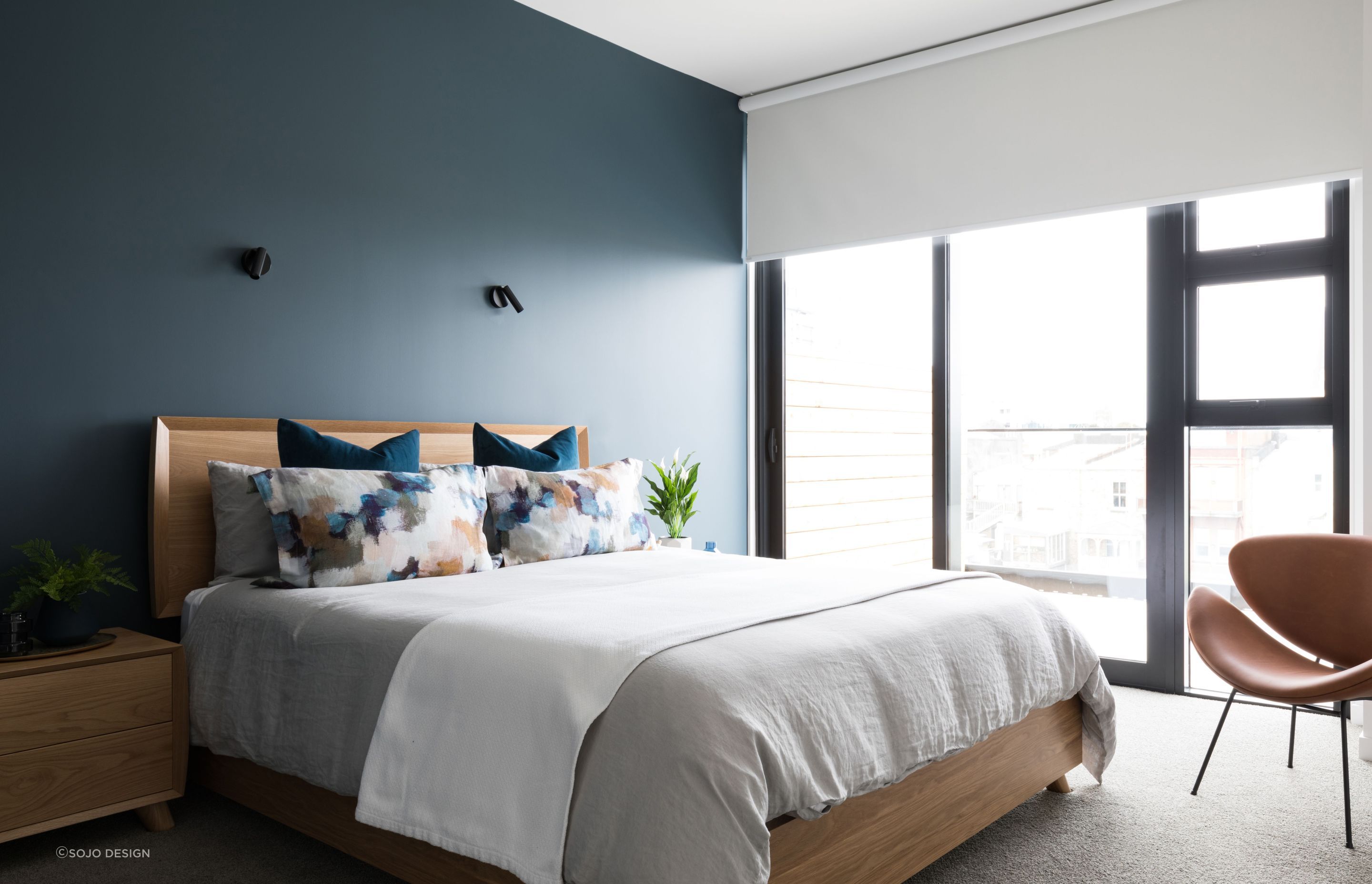 Master Bedroom with custom built furniture,