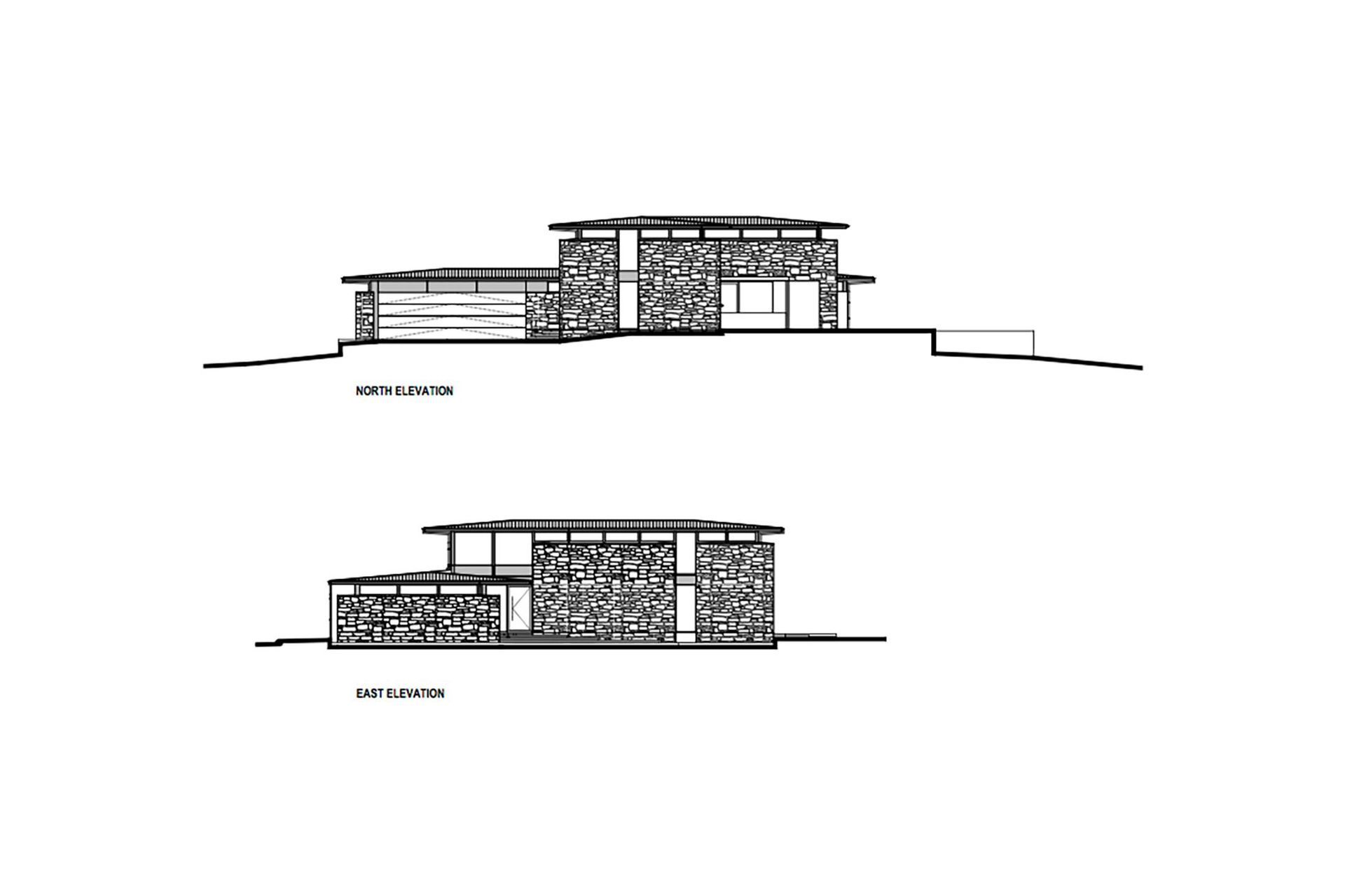 Nau Mai north and east-facing elevations by O'Neil Architecture.