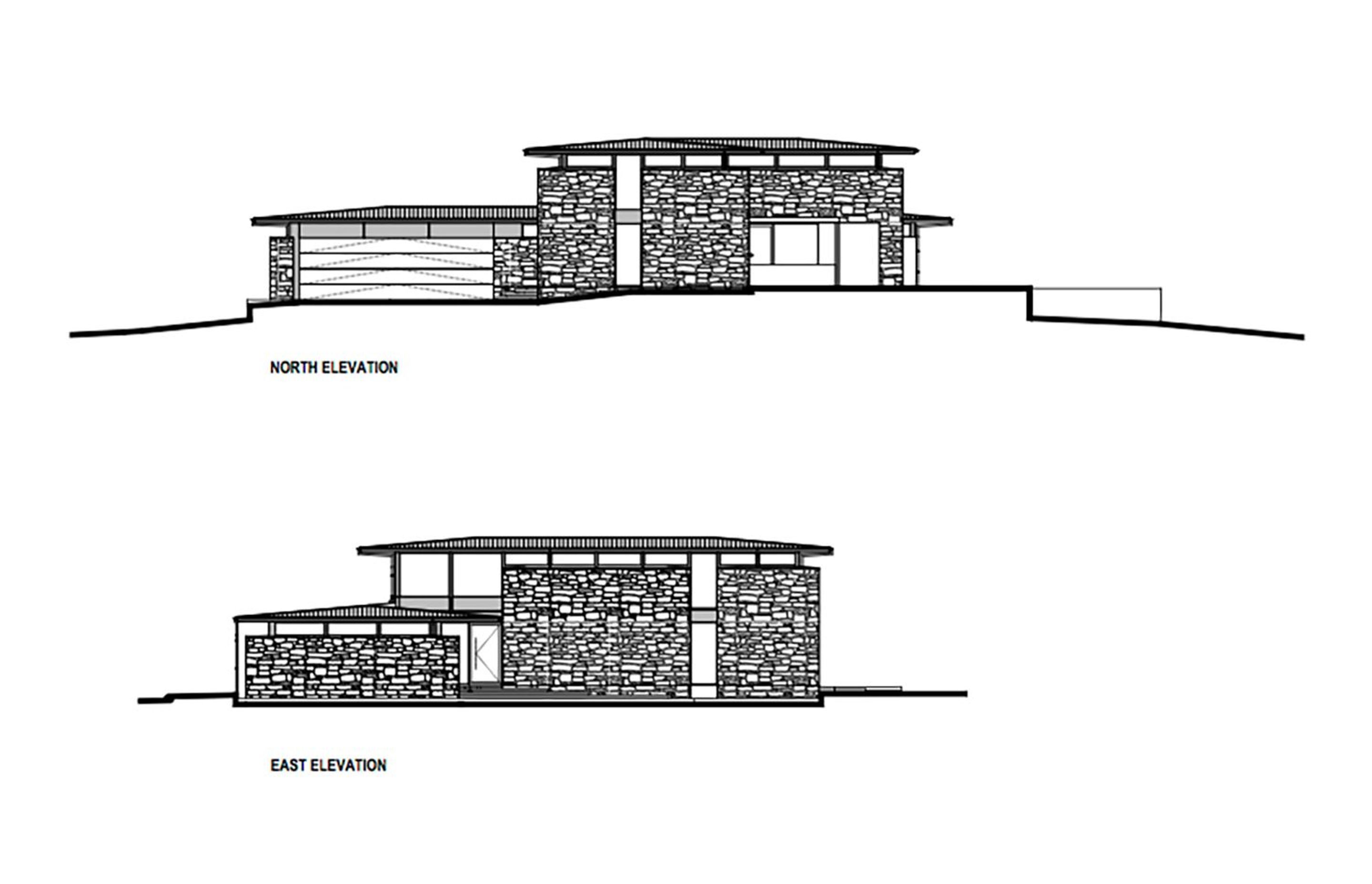 Nau Mai north and east-facing elevations by O'Neil Architecture.