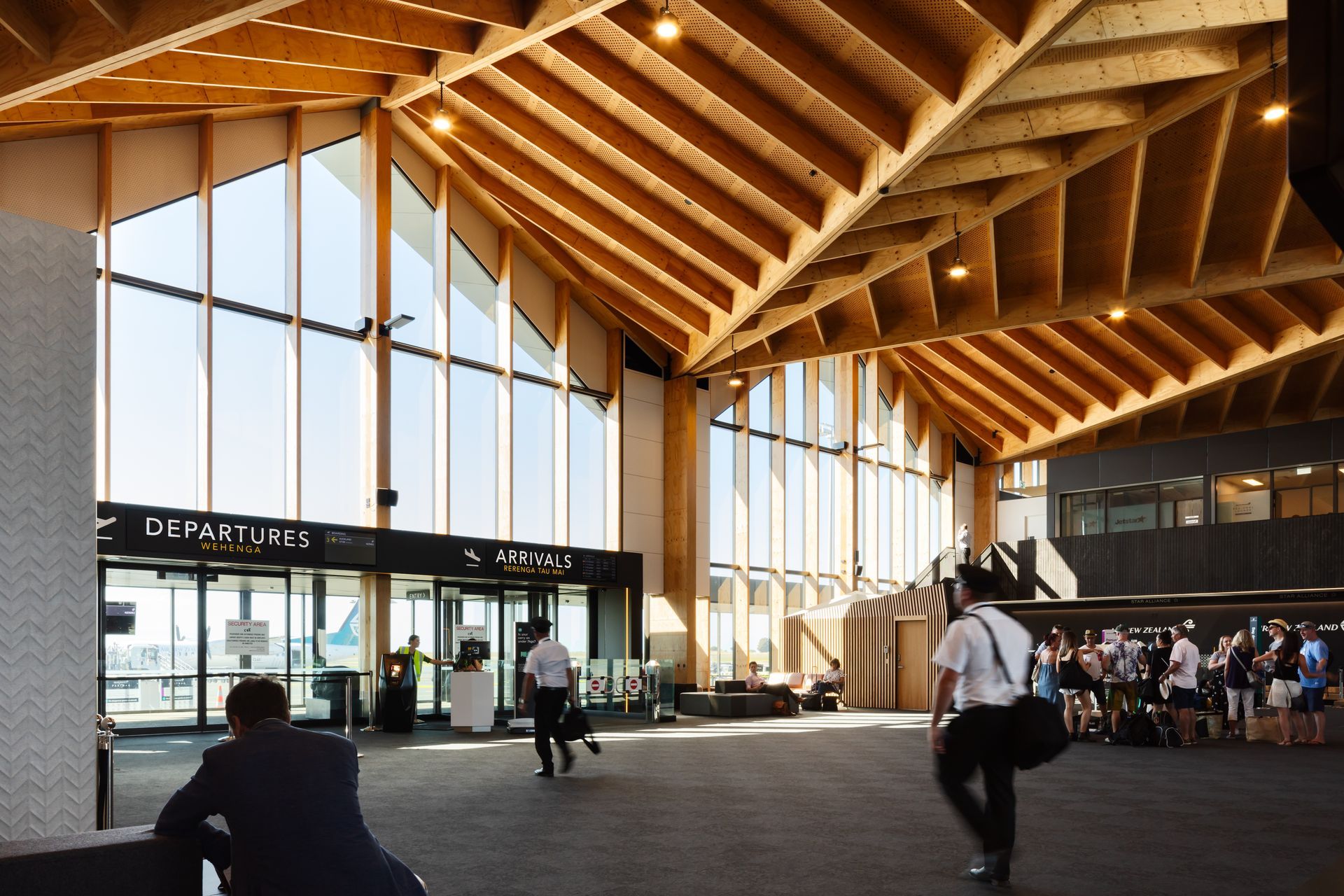 LVL timber was chosen for its dimensional strength, durability and aesthetic properties.