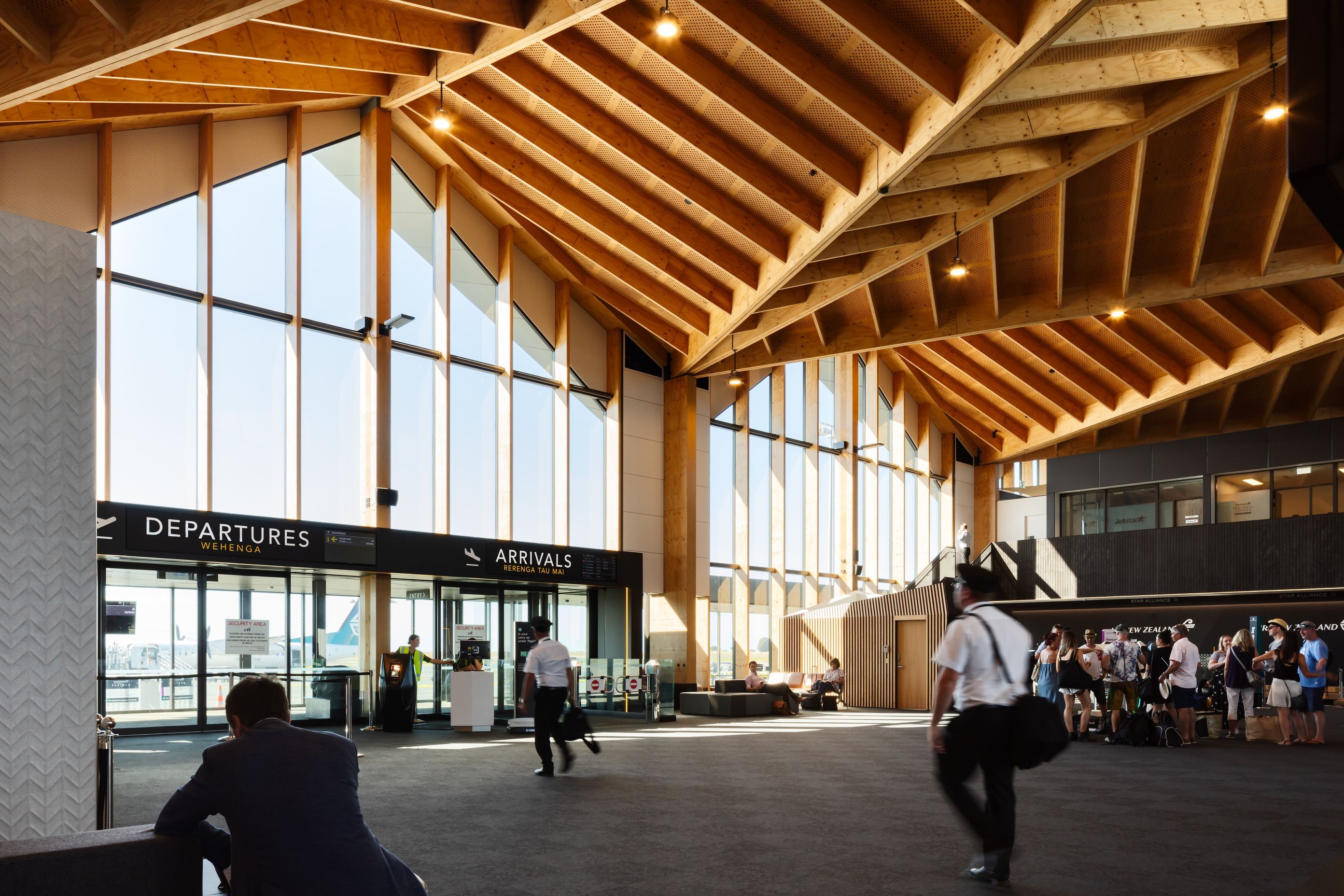 LVL timber was chosen for its dimensional strength, durability and aesthetic properties.