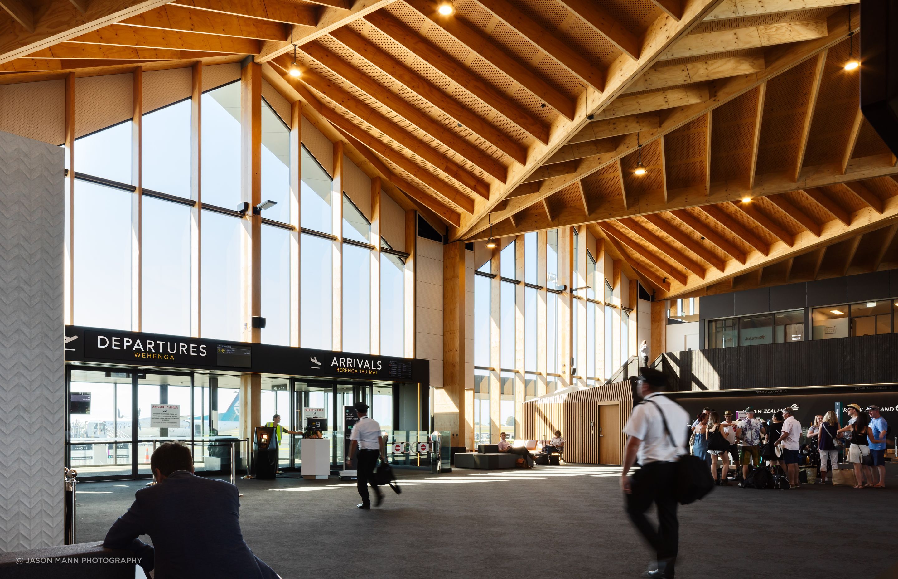 LVL timber was chosen for its dimensional strength, durability and aesthetic properties.