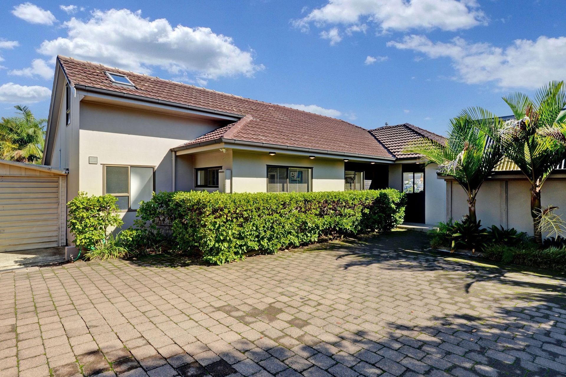 Tropical feel exterior.