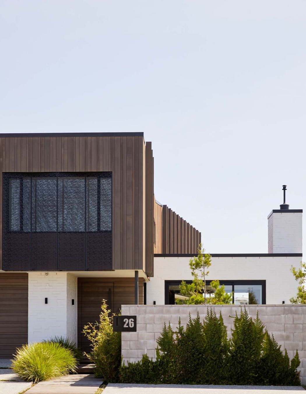 Facing a busy road, it was important that the home was designed to ensure privacy.