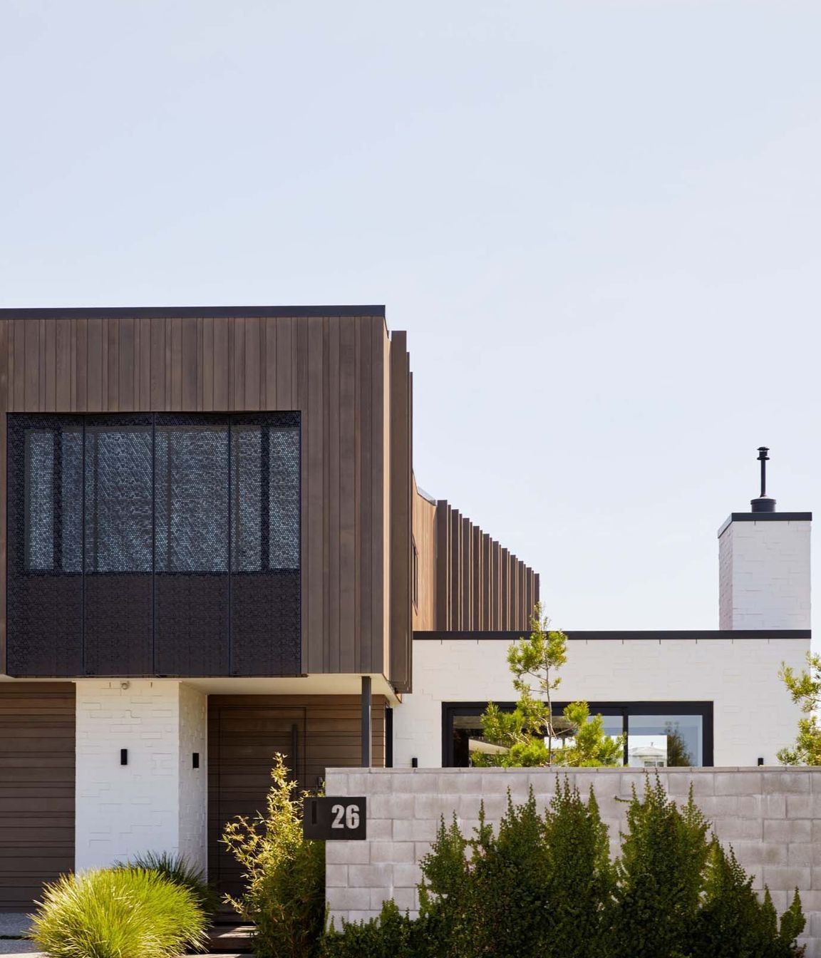 Facing a busy road, it was important that the home was designed to ensure privacy.