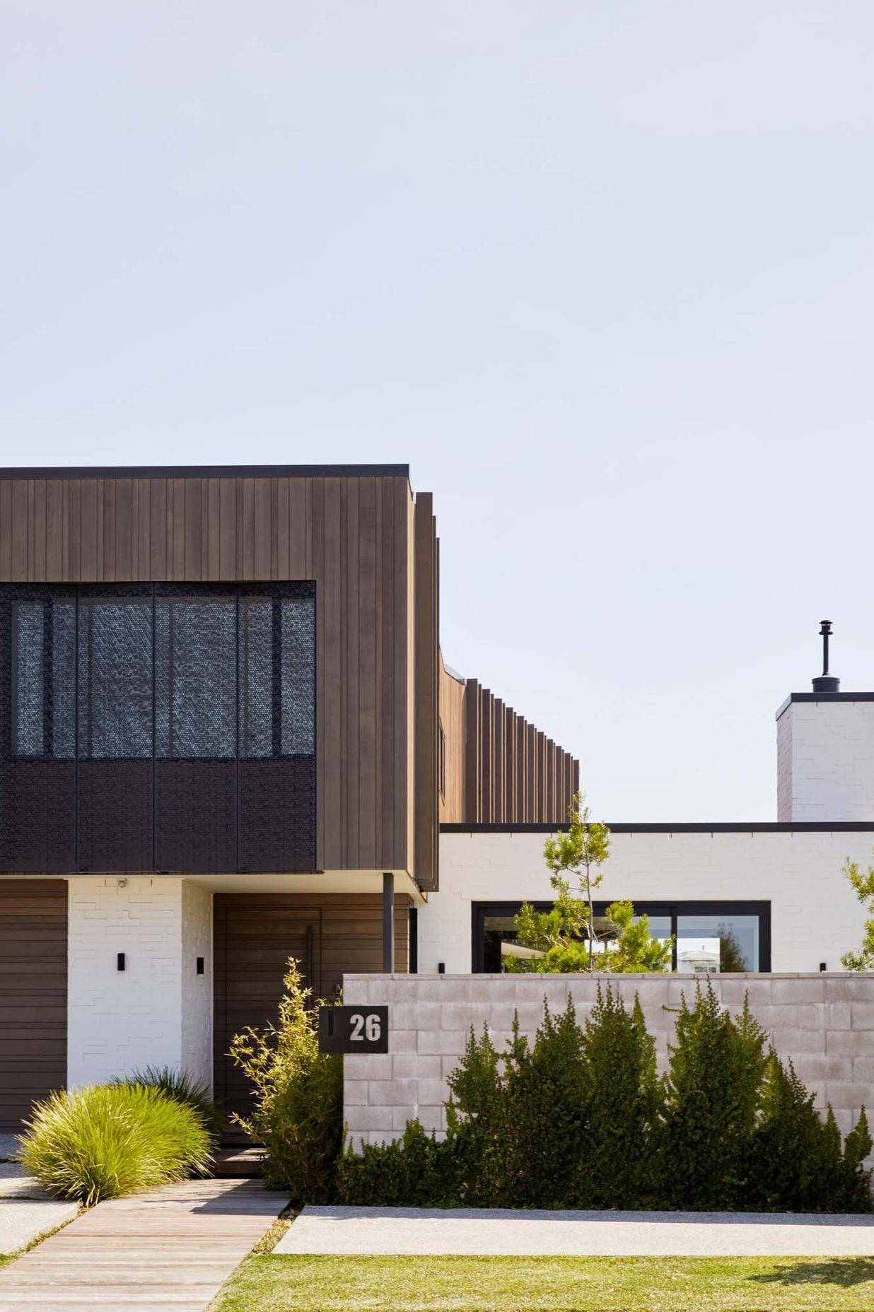 Facing a busy road, it was important that the home was designed to ensure privacy.