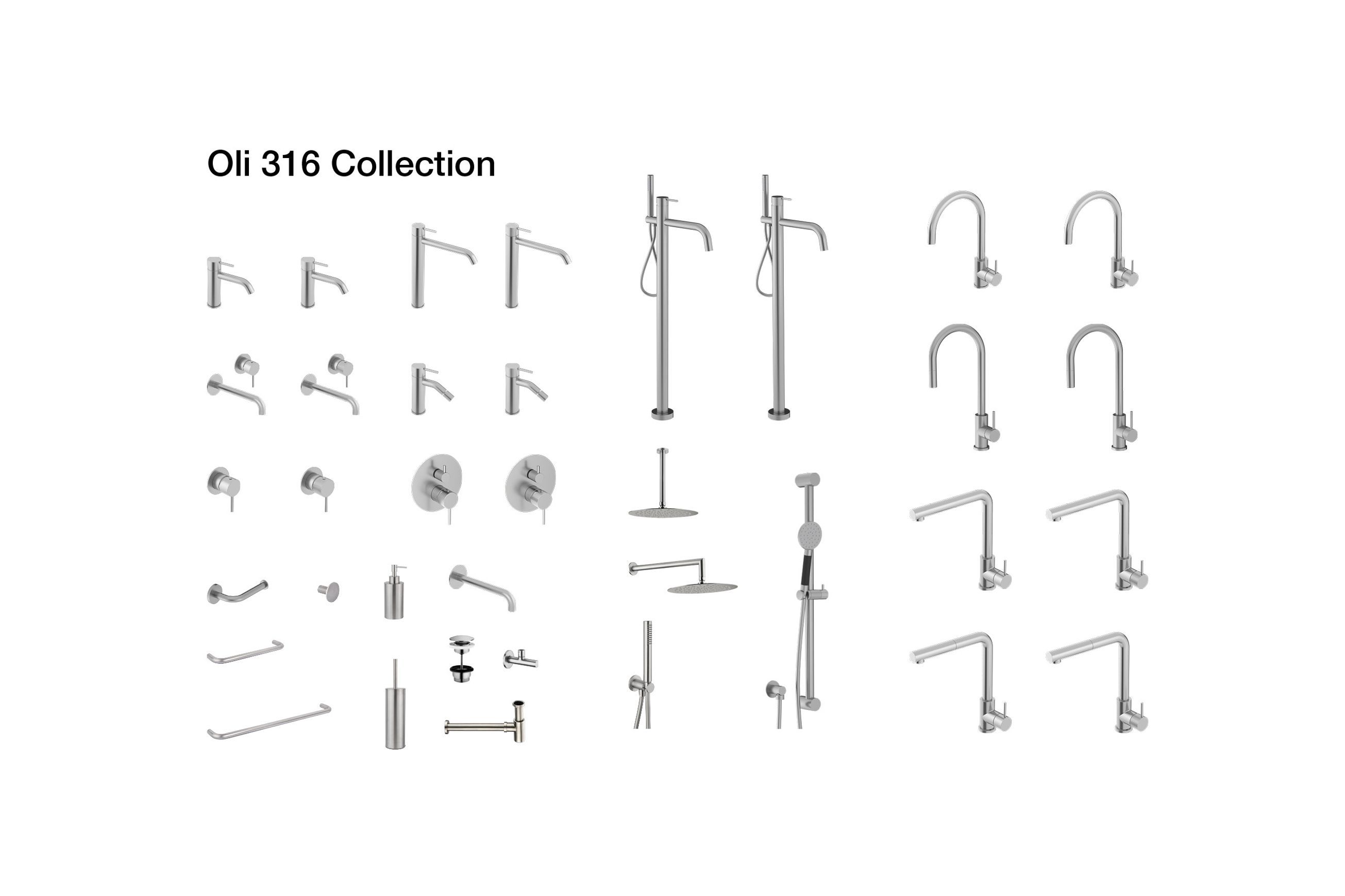 Oli 316 Round Slide Shower