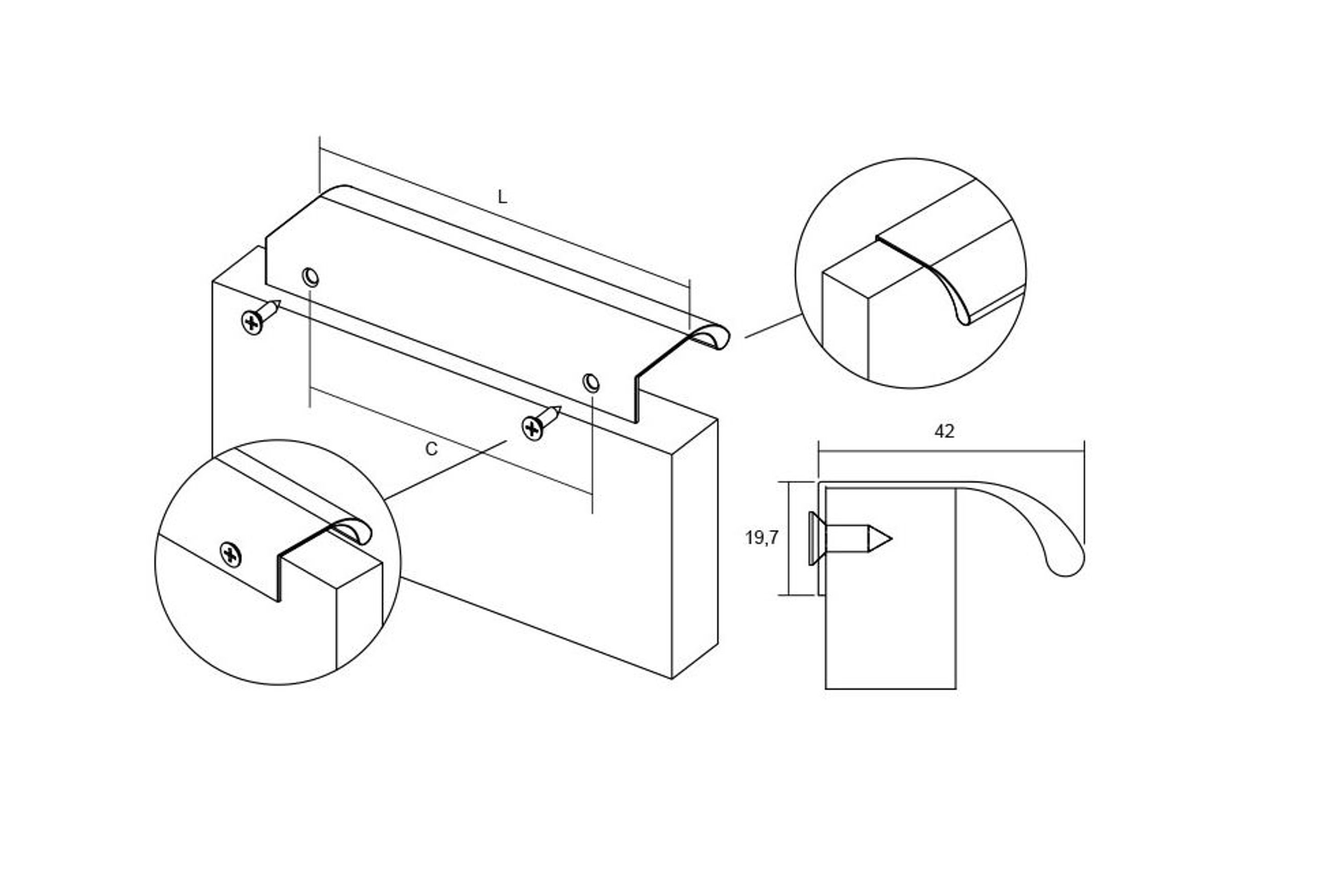 ONA Edge Mount Handle