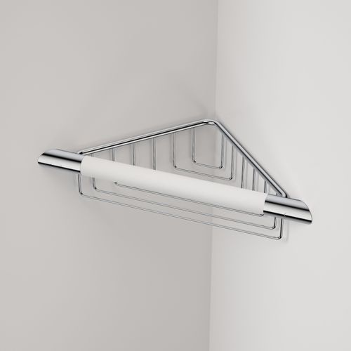 Opal Support Corner Shower Rail with Basket