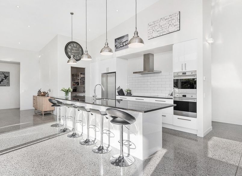 Open Plan Kitchen and Bathroom