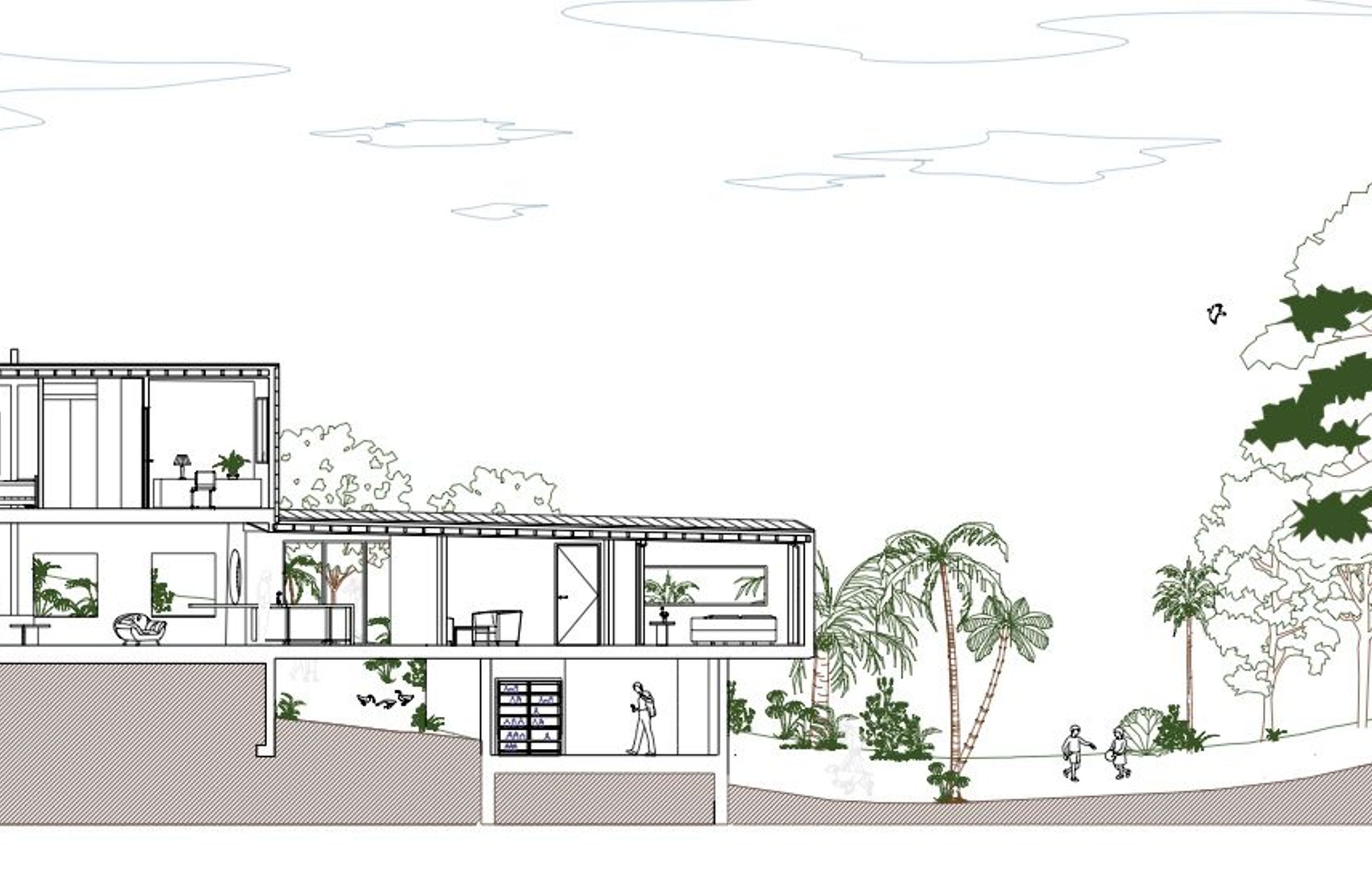 Cross section by TOA Architects.