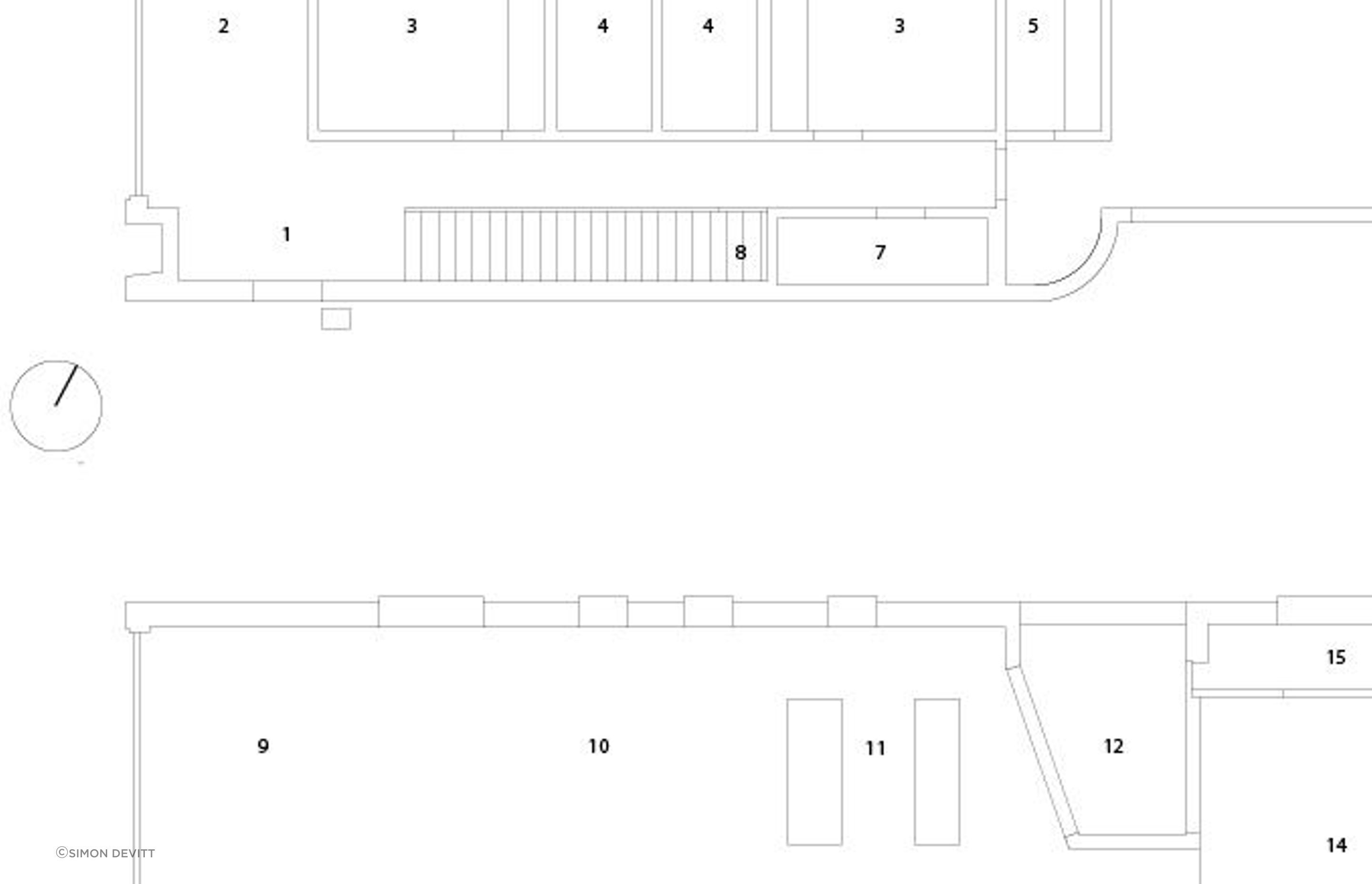 Park Terrace House ground and first-floor plans by Phil Redmond Architecture + Urbanism.