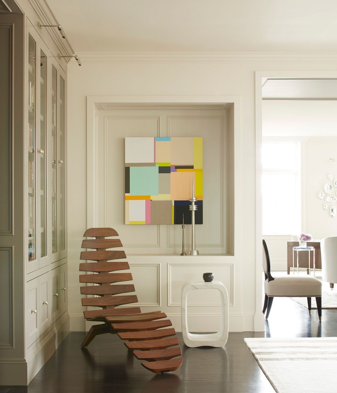 Reading Area.  Interiors by Lisa Tharp.  Photography by Max Kim-Bee.