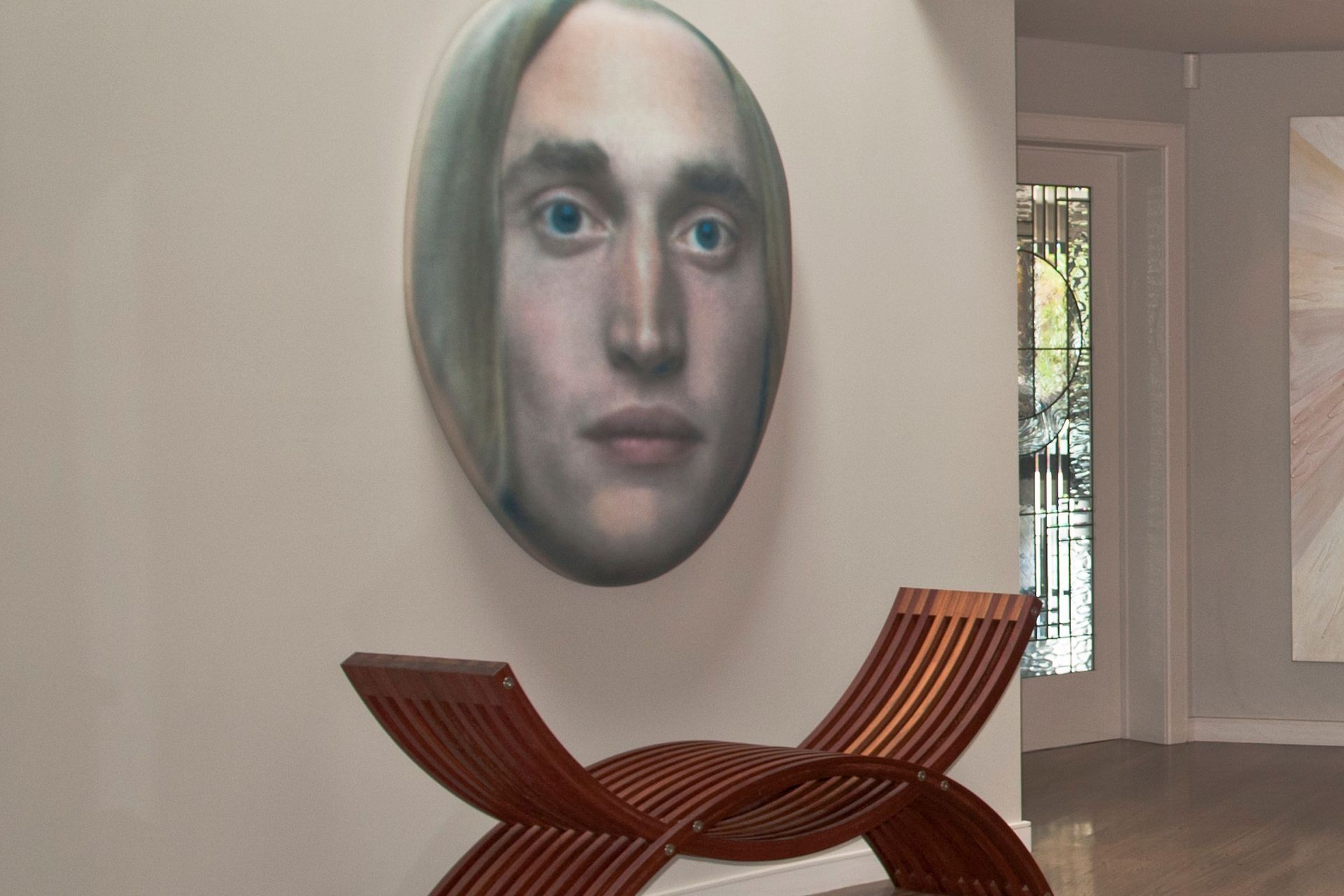 Part of my brief was to guide the owners in the acquisition of new art . The eyes in ‘Reflection’ by Sarah Munroe hold your eye - especially apt, because one of the home owners is an eye surgeon.