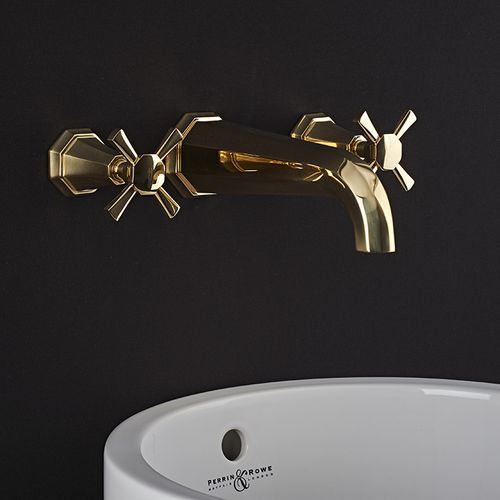 Perrin & Rowe Deco Wall Mounted Basin Taps