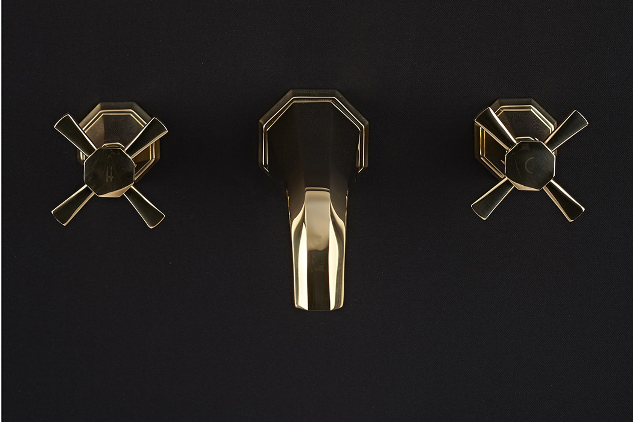 Perrin & Rowe Deco Wall Mounted Basin Taps