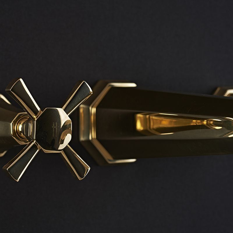 Perrin & Rowe Deco Wall Mounted Basin Taps