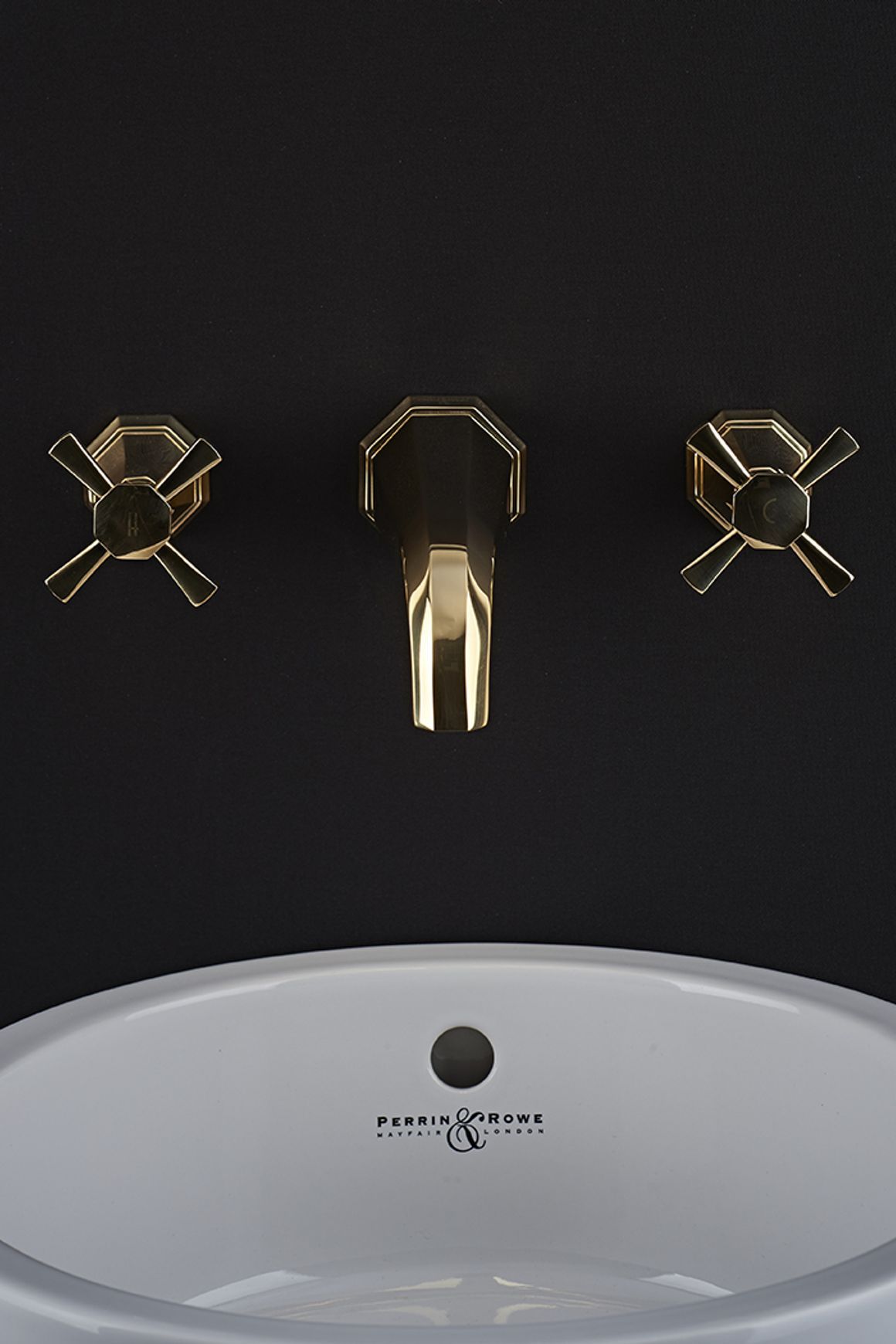 Perrin & Rowe Deco Wall Mounted Basin Taps
