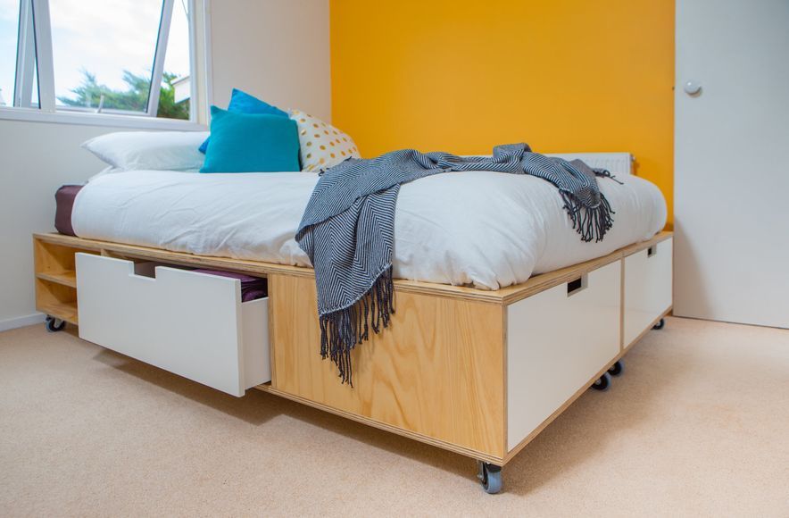 Plywood bed